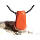 Jaspis rot Schmuckstein gebohrt - Sonderqualität - ca. 3,4 cm x 1,5 cm x 1,3 cm