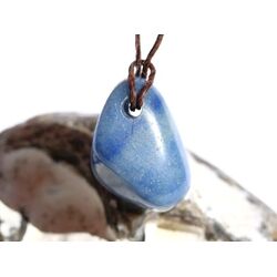 Blauquarz Schmuckstein gebohrt - Handarbeit - sch�ne...