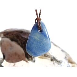 Blauquarz Schmuckstein gebohrt - Handarbeit - sch�ne Qualit�t - ca. 2,5 cm x 1,7 cm x 1,3 cm