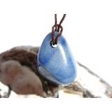 Blauquarz Schmuckstein gebohrt - Handarbeit - sch�ne...