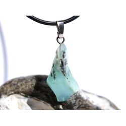 Andenopal hellblau (Chrysopal) Trommelstein Anhnger Silberse Schmuckdose - Raritt - AA-Sonderqualitt - ca. 3,6 cm x 1,4 cm x 0,8 cm
