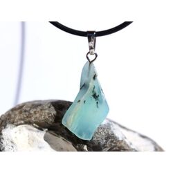 Andenopal hellblau (Chrysopal) Trommelstein Anhnger Silberse Schmuckdose - Raritt - AA-Sonderqualitt - ca. 3,6 cm x 1,4 cm x 0,8 cm