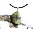 Serpentin Trommelstein Anhänger Öse - ca. 2,7 cm x 1,4 cm x 1,3 cm