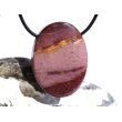 Mookait XXL Schmuckstein Cabochon / Scheibenstein gebohrt - Sonderqualität - ca. 4 cm x 3 cm x 0,9 cm