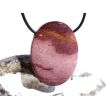 Mookait XXL Schmuckstein Cabochon / Scheibenstein gebohrt - Sonderqualität - ca. 4 cm x 3 cm x 0,9 cm