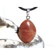 Sonnenstein Trommelstein / Schmuckstein Anhänger Silberöse - AA-Sonderqualität - ca. 3,3 cm x 1,6 cm x 1 cm