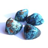 Chrysokoll mit Cuprit, Trommelsteine - Raritt -...
