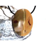 Mookait XXL Schmuckstein Cabochon / Scheibenstein gebohrt - Sonderqualität - ca. 4 cm x 3 cm x 0,9 cm