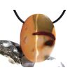 Mookait XXL Schmuckstein Cabochon / Scheibenstein gebohrt - Sonderqualität - ca. 4 cm x 3 cm x 0,9 cm