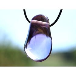 Amethyst mittelhell XXL Trommelstein / Schmuckstein gebohrt - AAA-Sonderqualitt - ca. 4,2 cm x 2,4 cm x 2 cm