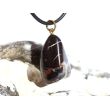 Brekzienjaspis (Trümmerjaspis) Trommelstein Anhänger Öse - Sonderqualität - Rarität - ca. 3,2 cm x 1,7 cm x 1,3 cm