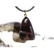 Brekzienjaspis (Trümmerjaspis) Trommelstein Anhänger Öse - Sonderqualität - Rarität - ca. 3,2 cm x 1,7 cm x 1,3 cm