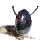 Anthophyllit Trommelstein / Scheibenstein gebohrt - Sonderqualität - ca. 2,8 cm x 2,2 cm x 1,1 cm