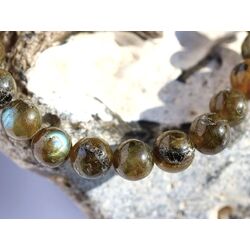 Labradorit Kraftarmband / Powerarmband Kugeln 8 mm - ca. 18 cm
