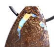Boulderopal (Edelopal) XXL Schmuckstein Cabochon / Scheibenstein gebohrt - Rarität - Sonderqualität - Handarbeit - ca. 4,7 cm x 2,4 cm x 1,1 cm