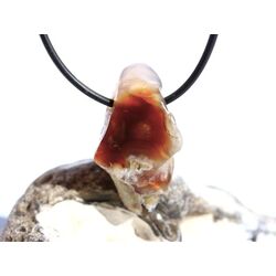 Feuerachat Trommelstein gebohrt - AA-Sonderqualit�t - Rarit�t - ca. 3,5 cm x 2 cm x 1 cm