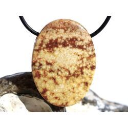 Aragonit-Calcit XXL Schmuckstein Cabochon / Scheibenstein gebohrt - Sonderqualit�t - ca. 4 cm x 2,9 cm x 0,8 cm