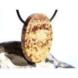 Aragonit-Calcit XXL Schmuckstein Cabochon / Scheibenstein gebohrt - Sonderqualität - ca. 4 cm x 2,9 cm x 0,8 cm