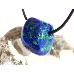 Azurit-Malachit (rek.) Schmuckstein gebohrt - ca. 2,1 cm x 1,9 cm x 1,5 cm