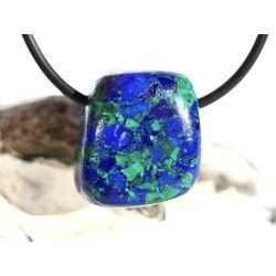 Azurit-Malachit (rek.) Schmuckstein gebohrt - ca. 2,1 cm x 1,9 cm x 1,5 cm