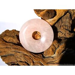 Rosenquarz Donut Edelstein 30 mm (5 - 6 mm stark)