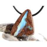Boulderopal (Edelopal) Schmuckstein gebohrt - Rarität - Sonderqualität - Handarbeit - ca. 2,8 cm x 2,2 cm x 1 cm