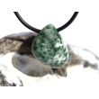 Prasem "Afrikanische Jade" Trommelstein gebohrt - ca. 1,8 cm x 1,7 cm x 1,6 cm