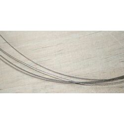 Stahlreifen / Halsreif mit Drehverschluss - stahlgrau / silber - 4 d�nne Kordeln - ca. 45 cm -