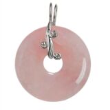 Donuthalter Scharnier-Clip "Wasserfall"  925iger Silber, glänzend für 40 mm Donuts