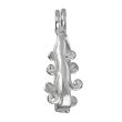 Donuthalter Scharnier-Clip "Wasserfall"  925iger Silber, glänzend für 40 mm Donuts