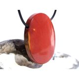 Mookait XXL Schmuckstein Cabochon / Scheibenstein gebohrt - Sonderqualität - ca. 4,1 cm x 3 cm x 0,9 cm