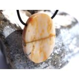 Mookait XXL Schmuckstein Cabochon / Scheibenstein gebohrt - Sonderqualität - ca. 4 cm x 3 cm x 0,8 cm