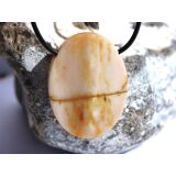 Mookait XXL Schmuckstein Cabochon / Scheibenstein gebohrt - Sonderqualität - ca. 4 cm x 3 cm x 0,8 cm