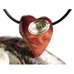 Mookait Swing Herz Schmuckstein gebohrt - Sonderqualitt - ca. 2,8 cm x 2,2 cm x 1,2 cm