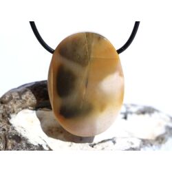 Mookait XXL Schmuckstein Cabochon / Scheibenstein gebohrt - Sonderqualität - ca. 4 cm x 2,9 cm x 0,9 cm