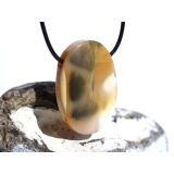 Mookait XXL Schmuckstein Cabochon / Scheibenstein gebohrt - Sonderqualität - ca. 4 cm x 2,9 cm x 0,9 cm