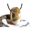 Mookait XXL Schmuckstein Cabochon / Scheibenstein gebohrt - Sonderqualität - ca. 4 cm x 2,9 cm x 0,9 cm
