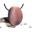 Mookait XXL Schmuckstein Cabochon / Scheibenstein gebohrt - Sonderqualität - ca. 4,1 cm x 3,1 cm x 0,9 cm
