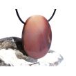 Mookait XXL Schmuckstein Cabochon / Scheibenstein gebohrt - Sonderqualität - ca. 4,1 cm x 3,1 cm x 0,9 cm