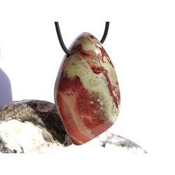 Australischer Jaspis (Jaspis rot-beige) XXXL Trommelstein gebohrt - Sonderqualitt - Raritt - ca. 5,3 cm x 3,4 cm x 2,3 cm (Fairer Handel / GKS)