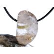Epidotquarz Trommelstein gebohrt - Sonderqualität - Rarität - ca. 3 cm x 2 cm x 1,6 cm