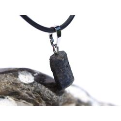 Saphir blau Kristallstab / Rohsteinform Anhnger Silberse Schmuckdose - Sonderqualitt - ca. 2,1 cm x 0,8 cm x 0,5 cm