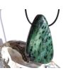Rubin-Zoisit (Anyolith) XXXL Schmuckstein / Trommelstein gebohrt - AA-Sonderqualität - ca. 5,4 cm x 3,2 cm x 1,2 cm