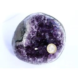 Amethyst Geode / Ladegeode dunkel (Uruquai) Handarbeit geschliffen/poliert - AAA-Sonderqualitt - ca. 12 cm x 12 cm x 10 cm