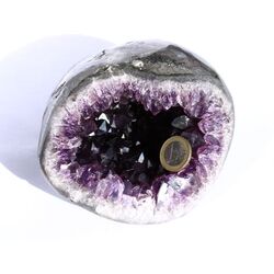 Amethyst Geode / Ladegeode dunkel (Uruquai) Handarbeit geschliffen/poliert - AAA-Sonderqualitt - ca. 13 cm x 9 cm x 14 cm