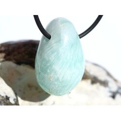 Hemimorphit t�rkisblau Trommelstein gebohrt - AA-Sonderqualit�t - ca. 3,1 cm x 2 cm x 1,6 cm