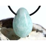 Hemimorphit t�rkisblau Trommelstein gebohrt -...