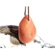 Aprikosencalcit (Calcit apricot) Schmuckstein gebohrt - ca. 2,9 cm x 2 cm x 0,9 cm