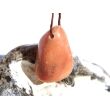 Aprikosencalcit (Calcit apricot) Schmuckstein gebohrt - ca. 2,9 cm x 2 cm x 0,9 cm