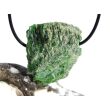 Chromdiopsid XL Rohstein gebohrt - schöne Qualität - Rarität - ca. 3,9 cm x 3,2 cm x 1,5 cm